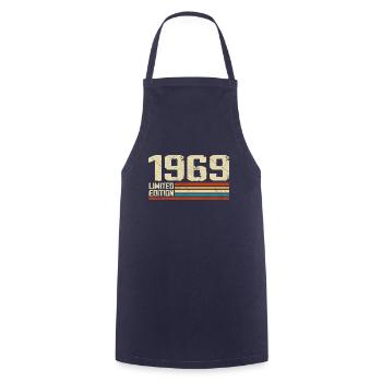 Vintage 1969 Retro Birthday - Born in 1969 - Cooking Apron - navy - Front - AI Model Male 185 dark (185cm)