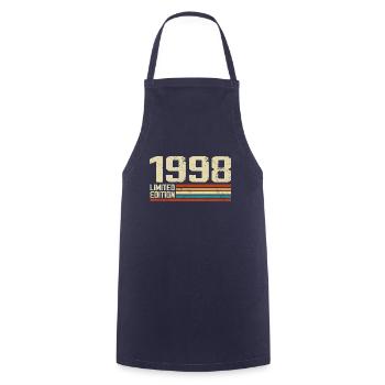 Vintage 1998 Anniversaire Rétro - Né en 1998 - Tablier de cuisine - marine - Devant - AI Model Male 185 dark (185cm)