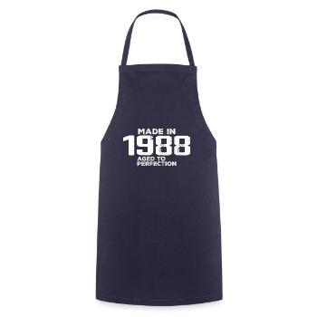 Vintage 1988 Geburtstagsgeschenk 1988 Retro - Kochschürze - Navy - Vorne - AI Model Male 185 dark (185cm)