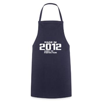 Vintage 2012 Cadeau Anniversaire 2012 Rétro - Tablier de cuisine - marine - Devant - AI Model Male 185 dark (185cm)