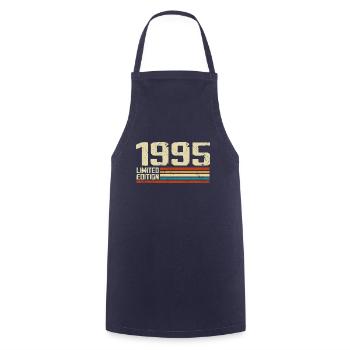Vintage 1995 Anniversaire Rétro - Né en 1995 - Tablier de cuisine - marine - Devant - AI Model Male 185 dark (185cm)