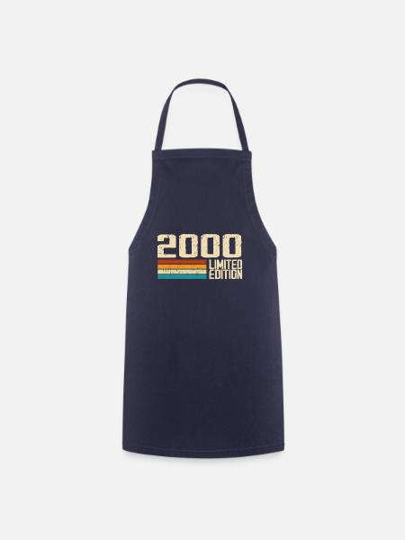 Né en 2000 - Vintage 2000 Anniversaire Rétro - Tablier de cuisine - marine