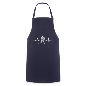 Hockeyspieler Feldhockey Eishockey - Kochschürze - Navy - Vorne - AI Model Male 185 dark (185cm)