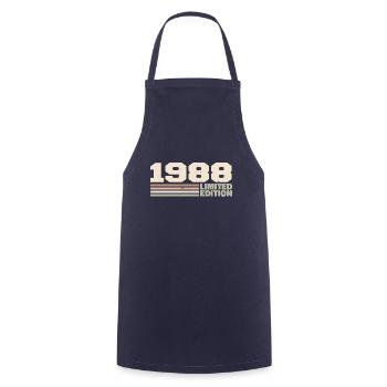 1988 Geburtstagsgeschenk 1988 limitierte Auflage 1988 - Kochschürze - Navy - Vorne - AI Model Male 185 dark (185cm)