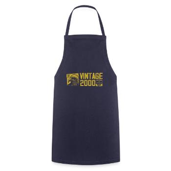 Vintage 2000 Retro Anniversary Gift 2000 - Cooking Apron - navy - Front - AI Model Male 185 dark (185cm)