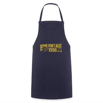 Vintage 1996 Cadeau Anniversaire Rétro 1996 - Tablier de cuisine - marine - Devant - AI Model Male 185 dark (185cm)