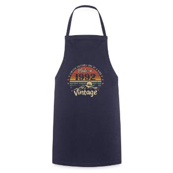 1992 Anniversary Born in 1992 Limited Edition - Cooking Apron - navy - Front - AI Model Male 185 dark (185cm)