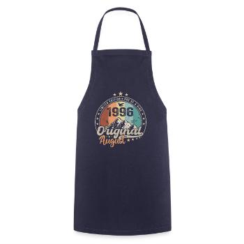 August 1996 Birthday Gift August 1996 Vintage - Cooking Apron - navy - Front - AI Model Male 185 dark (185cm)