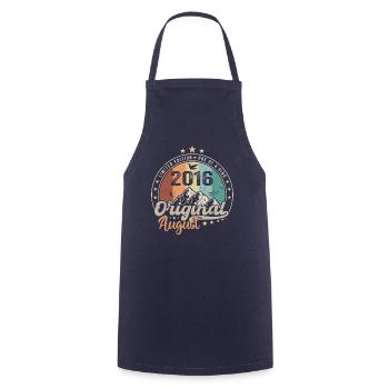 August 2016 Birthday Gift August 2016 Vintage - Cooking Apron - navy - Front - AI Model Male 185 dark (185cm)
