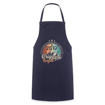 August 2017 Birthday Gift August 2017 Vintage - Cooking Apron - navy - Front - AI Model Male 185 dark (185cm)