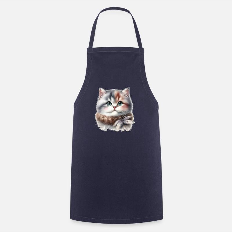 Chat mignon - Tablier de cuisine - marine