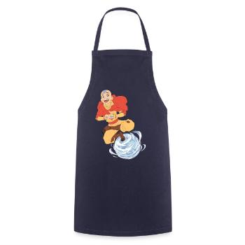 Avatar Aang Masters The Elements - Cooking Apron - navy - Front - AI Model Male 185 dark (185cm)