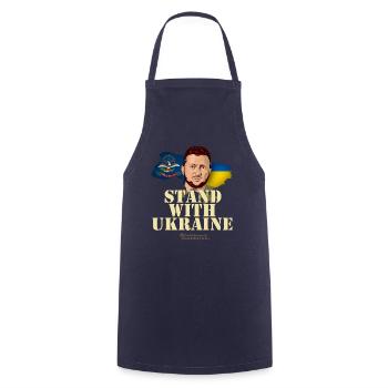Ukraine North Dakota - Cooking Apron - navy - Front - AI Model Male 185 dark (185cm)