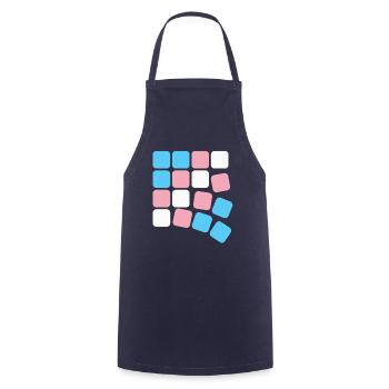 Transgender Pride square field - Cooking Apron - navy - Front - AI Model Male 185 dark (185cm)
