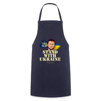 Ukraine State New York - Cooking Apron - navy - Front - AI Model Male 185 dark (185cm)
