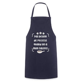 Pas besoin de recette quand on a mon talent - Tablier de cuisine - marine - Devant - AI Model Male 185 dark (185cm)