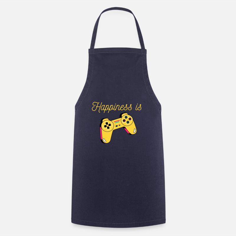 Happiness is... - Cooking Apron - navy