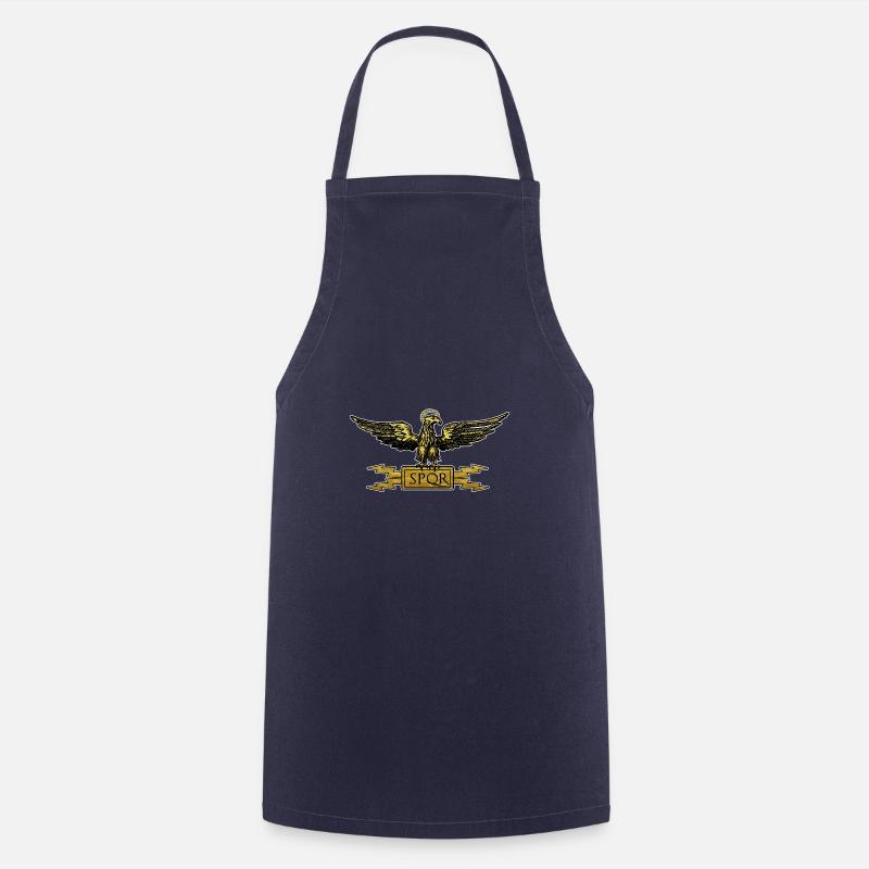 Rome Eagle Jupiter Lightning SPQR - Cooking Apron - navy