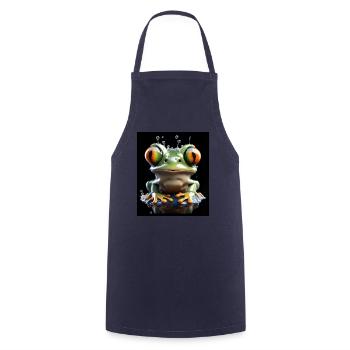Grenouille #1 - Tablier de cuisine - marine - Devant - AI Model Male 185 dark (185cm)