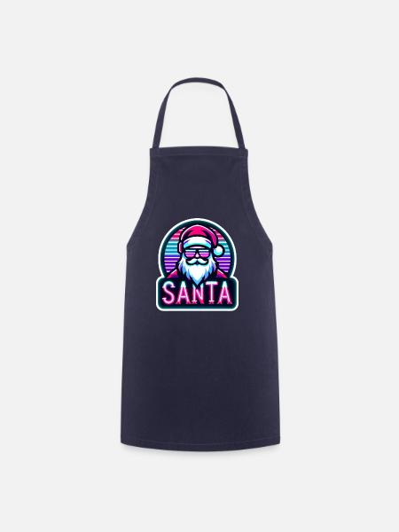 Santa Claus neon - Kochschürze - Navy
