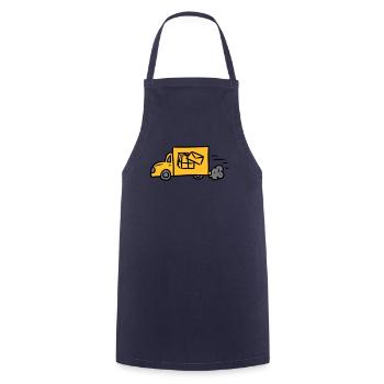 Service de colis de la poste Camionnette Livraison Delivery - Tablier de cuisine - marine - Devant - AI Model Male 185 dark (185cm)