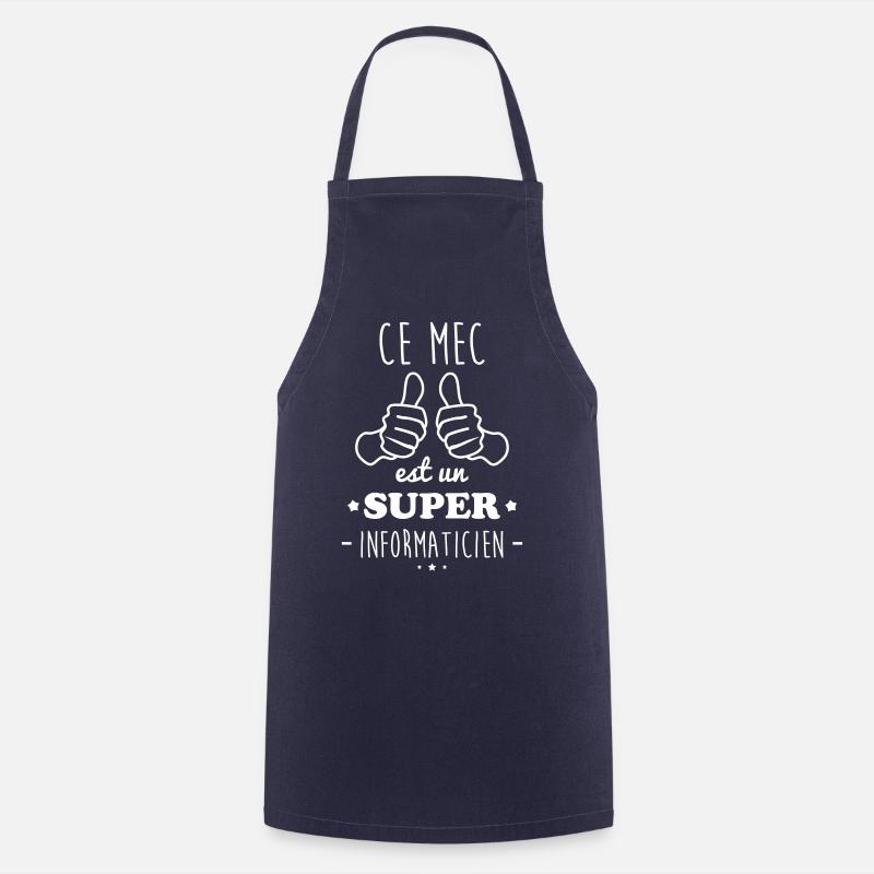 Mec super informaticien - Tablier de cuisine - marine