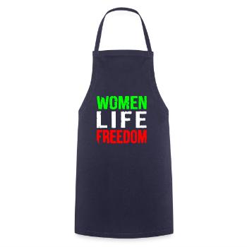 Women life freedom iran - Cooking Apron - navy - Front - AI Model Male 185 dark (185cm)