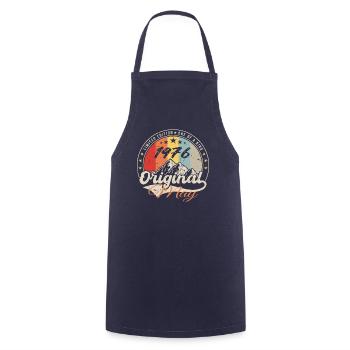 Mai 1976 | Anniversaire 1976 Vintage | May 1976 - Tablier de cuisine - marine - Devant - AI Model Male 185 dark (185cm)