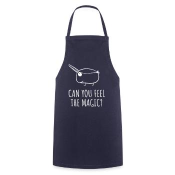 Can you feel the magic - Unicorn guinea pig - Cooking Apron - navy - Front - AI Model Male 185 dark (185cm)