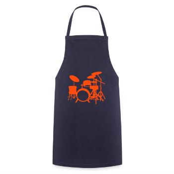 Drums - Cooking Apron - navy - Front - AI Model Male 185 dark (185cm)