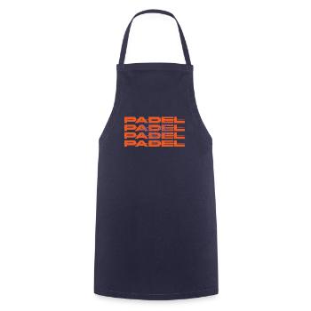 padel addict tennis racquet logo passion - Cooking Apron - navy - Front - AI Model Male 185 dark (185cm)