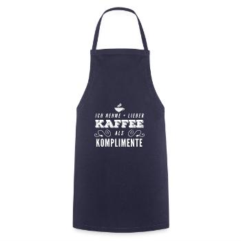 Lieber Kaffee als Komplimente - Kochschürze - Navy - Vorne - AI Model Male 185 dark (185cm)