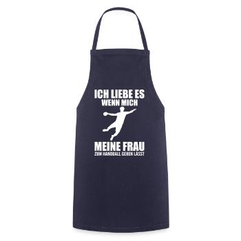 Handball Player Handball Gift - Cooking Apron - navy - Front - AI Model Male 185 dark (185cm)