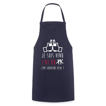 je suis venu - Tablier de cuisine - marine - Devant - AI Model Male 185 dark (185cm)