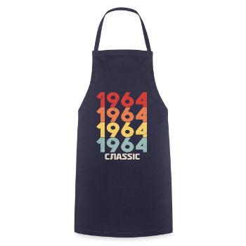 1964 Jubilee in classic vintage style 1964 - Cooking Apron - navy - Front - AI Model Male 185 dark (185cm)