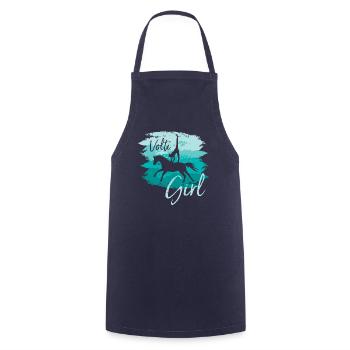 Volti Girl Pferdesport Voltigieren by TinaShirts - Kochschürze - Navy - Vorne - AI Model Male 185 dark (185cm)