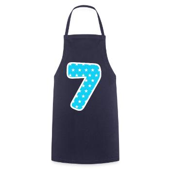 Numéro 7 - Tablier de cuisine - marine - Devant - AI Model Male 185 dark (185cm)
