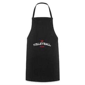 Volleyball Team - Kochschürze - Schwarz - Vorne - AI Model Male 185 dark (185cm)