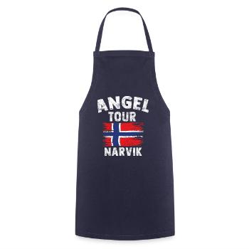 NARVIK - Angel Tour Norvège Personnalisable - Tablier de cuisine - marine - Devant - AI Model Male 185 dark (185cm)