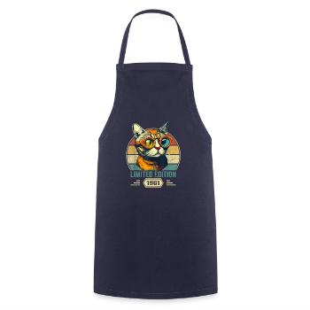 Awesome since 1961 Katze Geburtstag Geschenk - Kochschürze - Navy - Vorne - AI Model Male 185 dark (185cm)