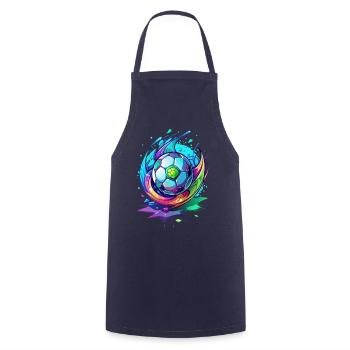 Neon Blitz Football Frenzy - Cooking Apron - navy - Front - AI Model Male 185 dark (185cm)