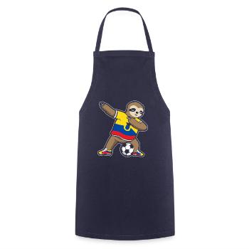 Fußballfan Faultier Fußball Ecuador - Kochschürze - Navy - Vorne - AI Model Male 185 dark (185cm)