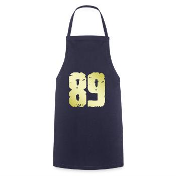 89 Number Vintage - Cooking Apron - navy - Front - AI Model Male 185 dark (185cm)