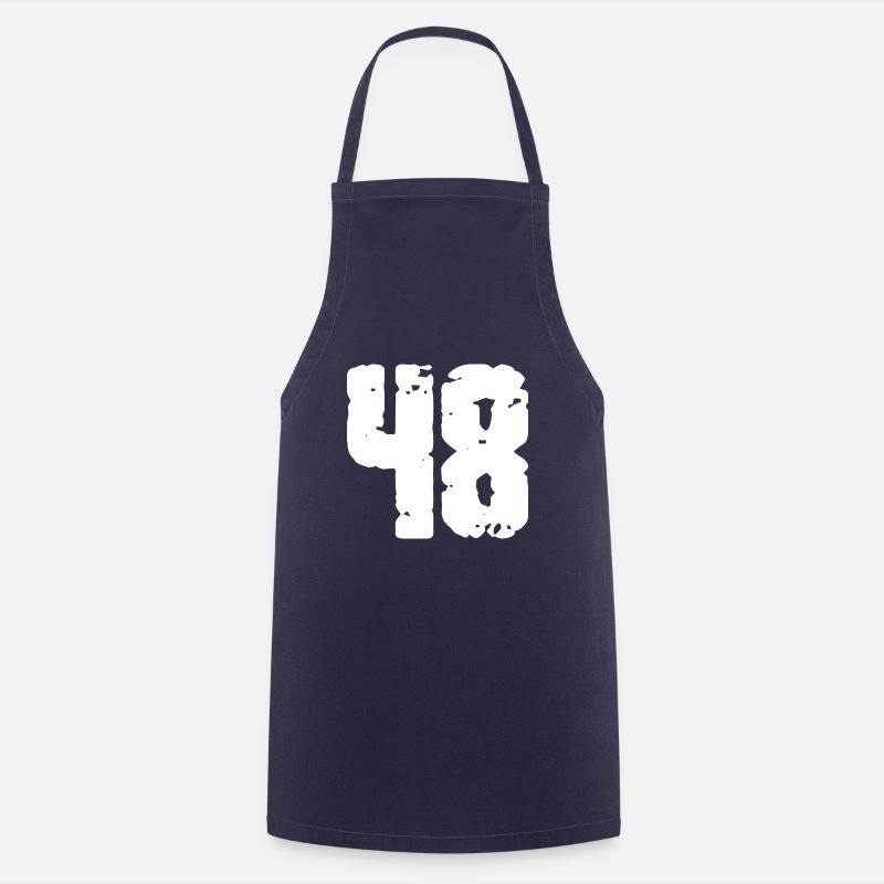 48 Number Vintage - Cooking Apron - navy