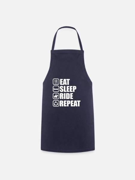 EAT SLEEP RIDE , Pferde - Kochschürze - Navy