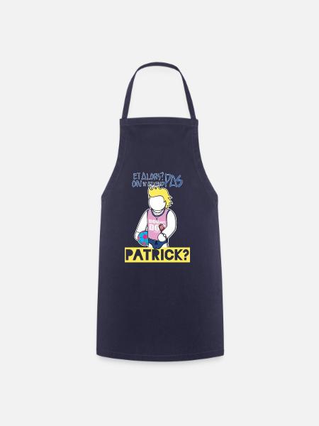 Patrick Chirac : On n'attend pas? - Tablier de cuisine - marine