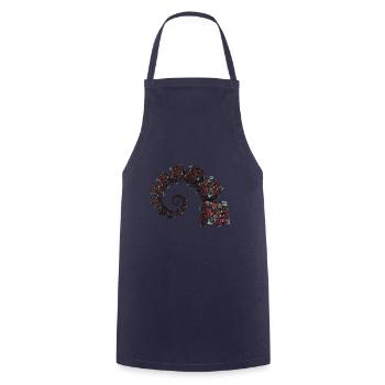 Golden Ratio Sci Fi Cubes - Cooking Apron - navy - Front - AI Model Male 185 dark (185cm)