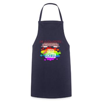 LGBTQ Trans Homosexuell Lesbisch Ehe für alle Bi - Kochschürze - Navy - Vorne - AI Model Male 185 dark (185cm)