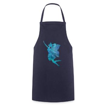 Fairy Galaxy Silhouette Türkis - Kochschürze - Navy - Vorne - AI Model Male 185 dark (185cm)