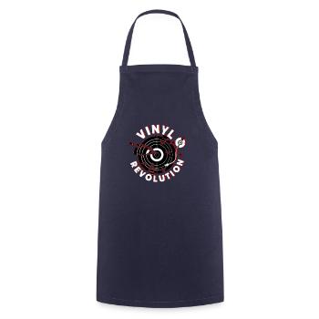 Vinyl Revolution - Destroy - Schallplatte - Kochschürze - Navy - Vorne - AI Model Male 185 dark (185cm)